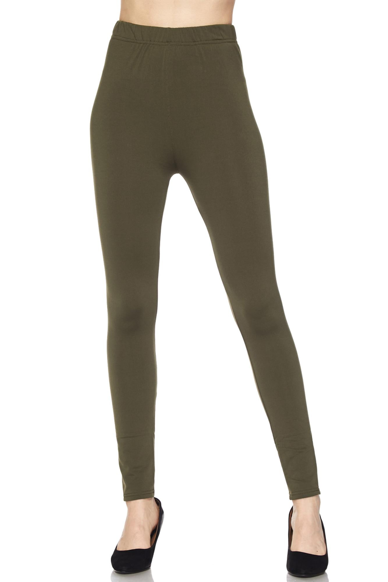 Fleece fully lined Solid Plus Size Leggings