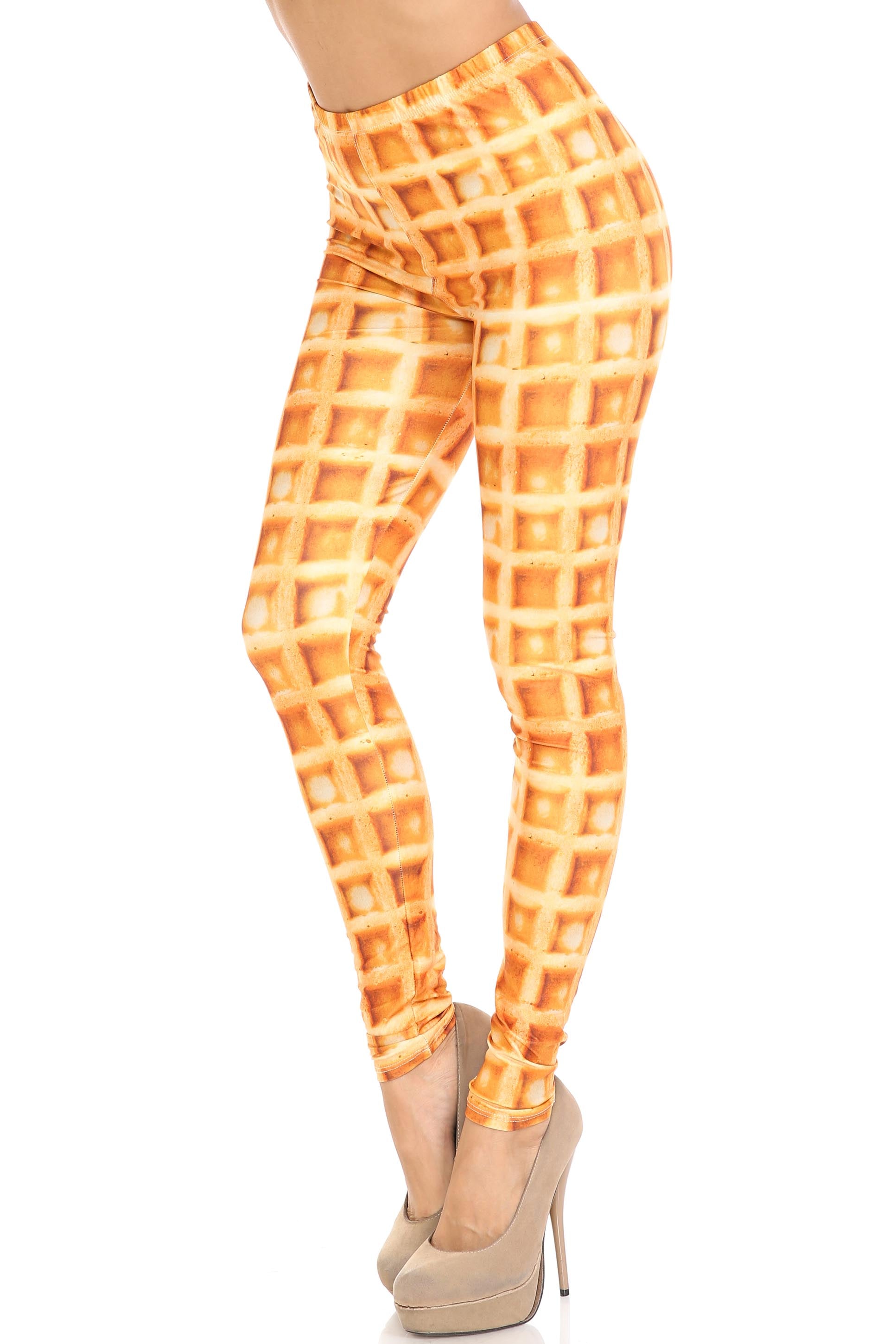 Creamy Soft Waffle Plus Size Leggings - By USA Fashion