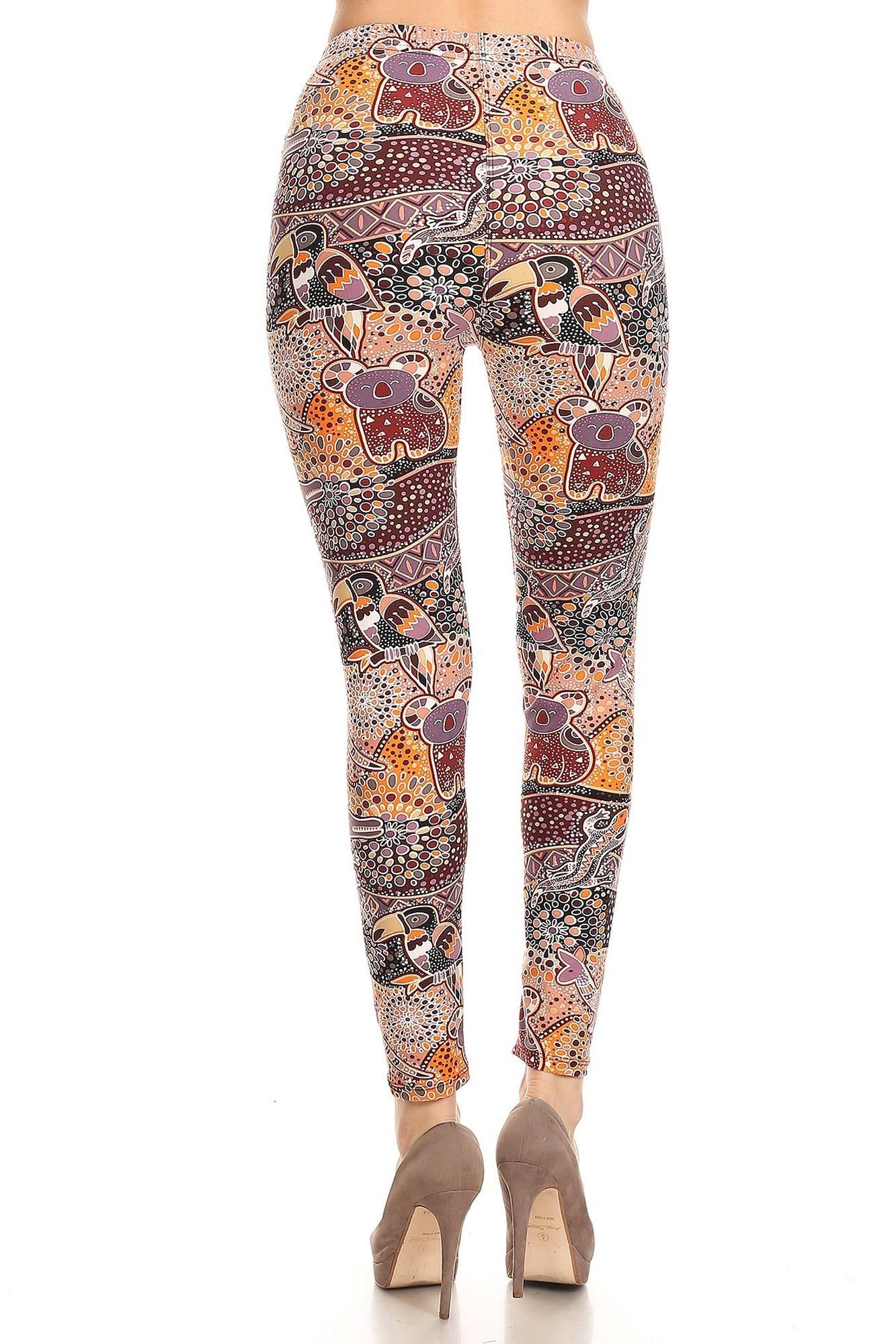 Buttery Smooth Mosaic Tribal Animal Leggings