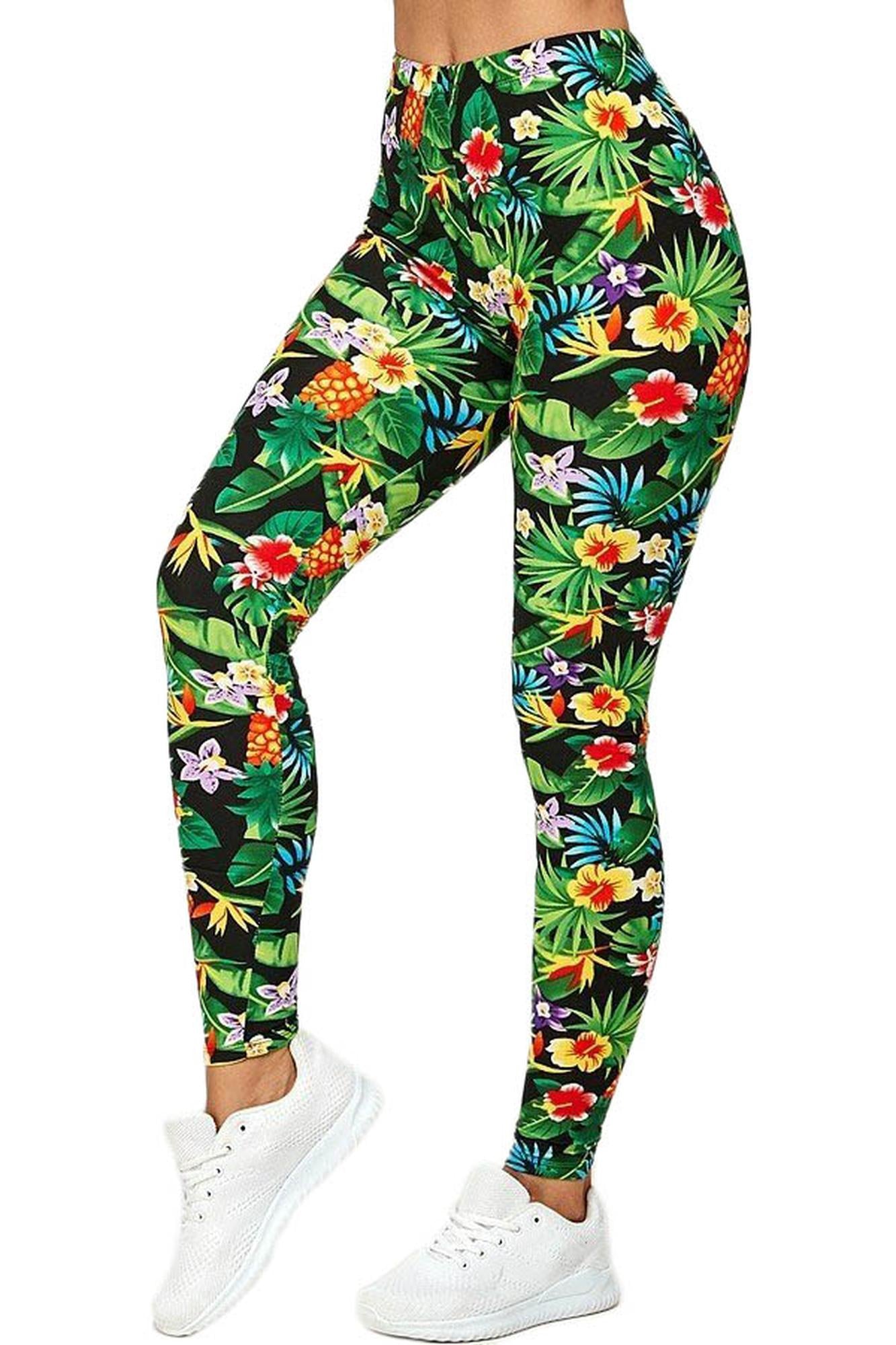 Buttery Smooth Tropicana Floral Leggings