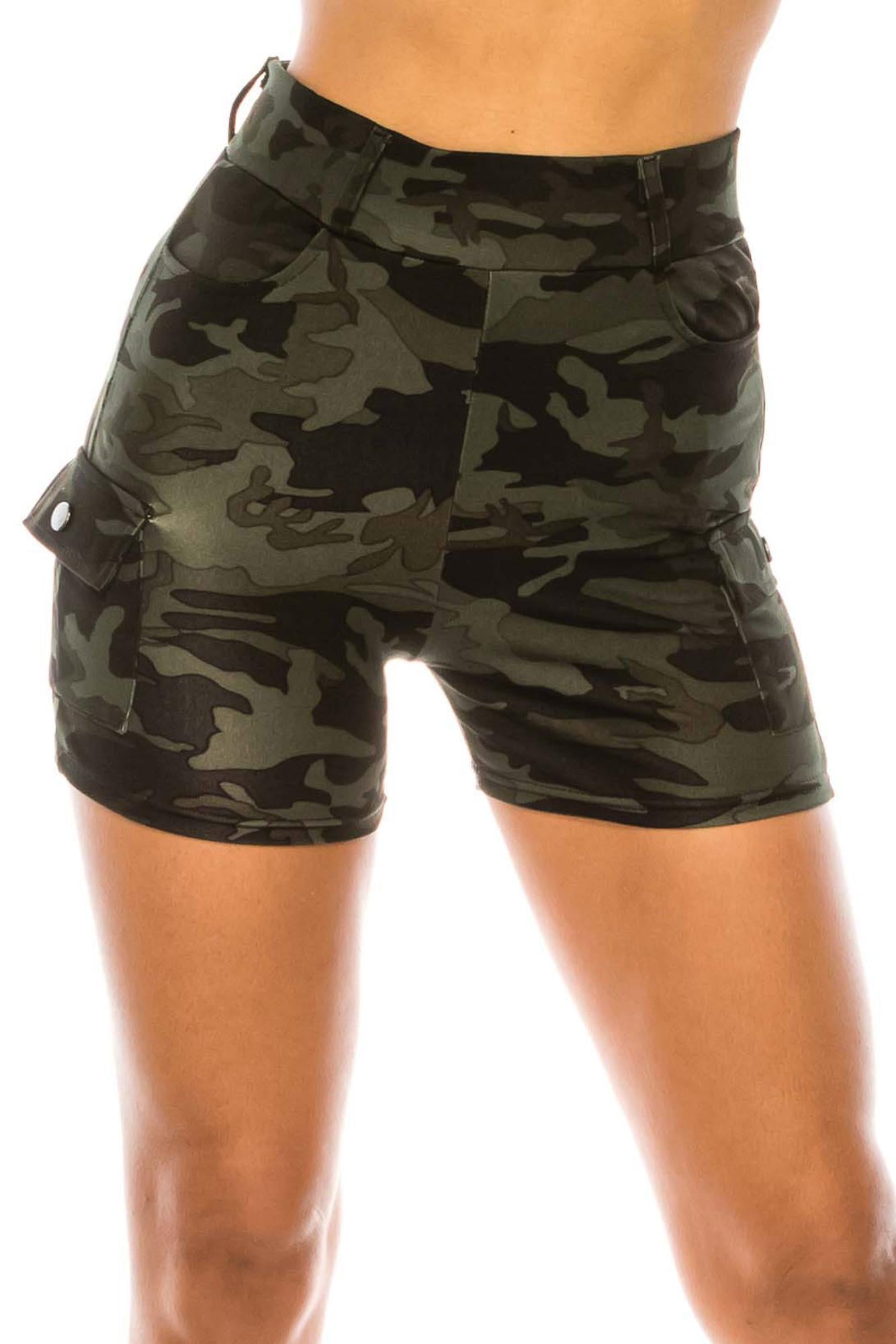 Cool and Hip Summer Dark Camouflage Sport Biker Premium Shorts