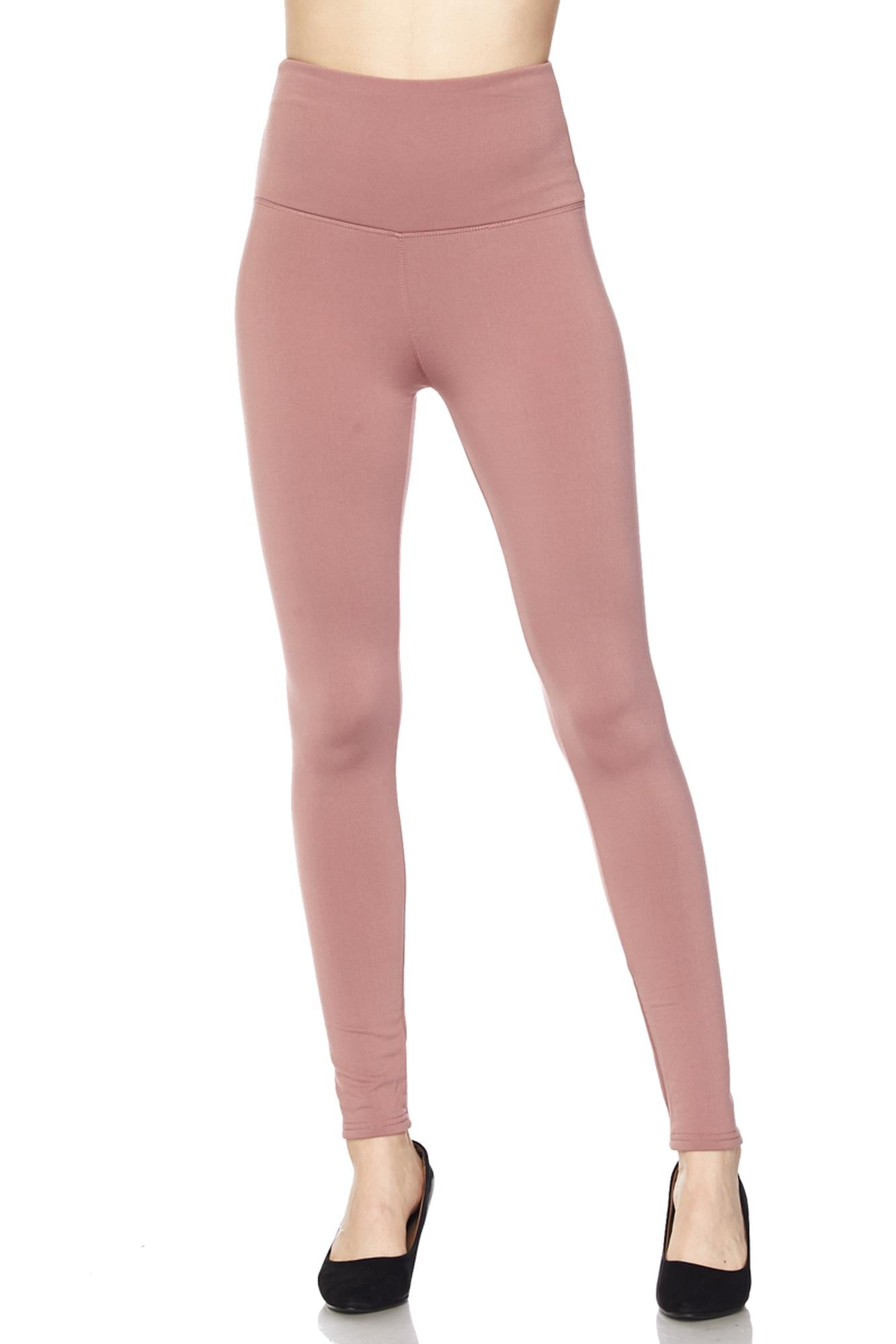 High Waisted Fleece fully lined Leggings - 5 Inch Waistband