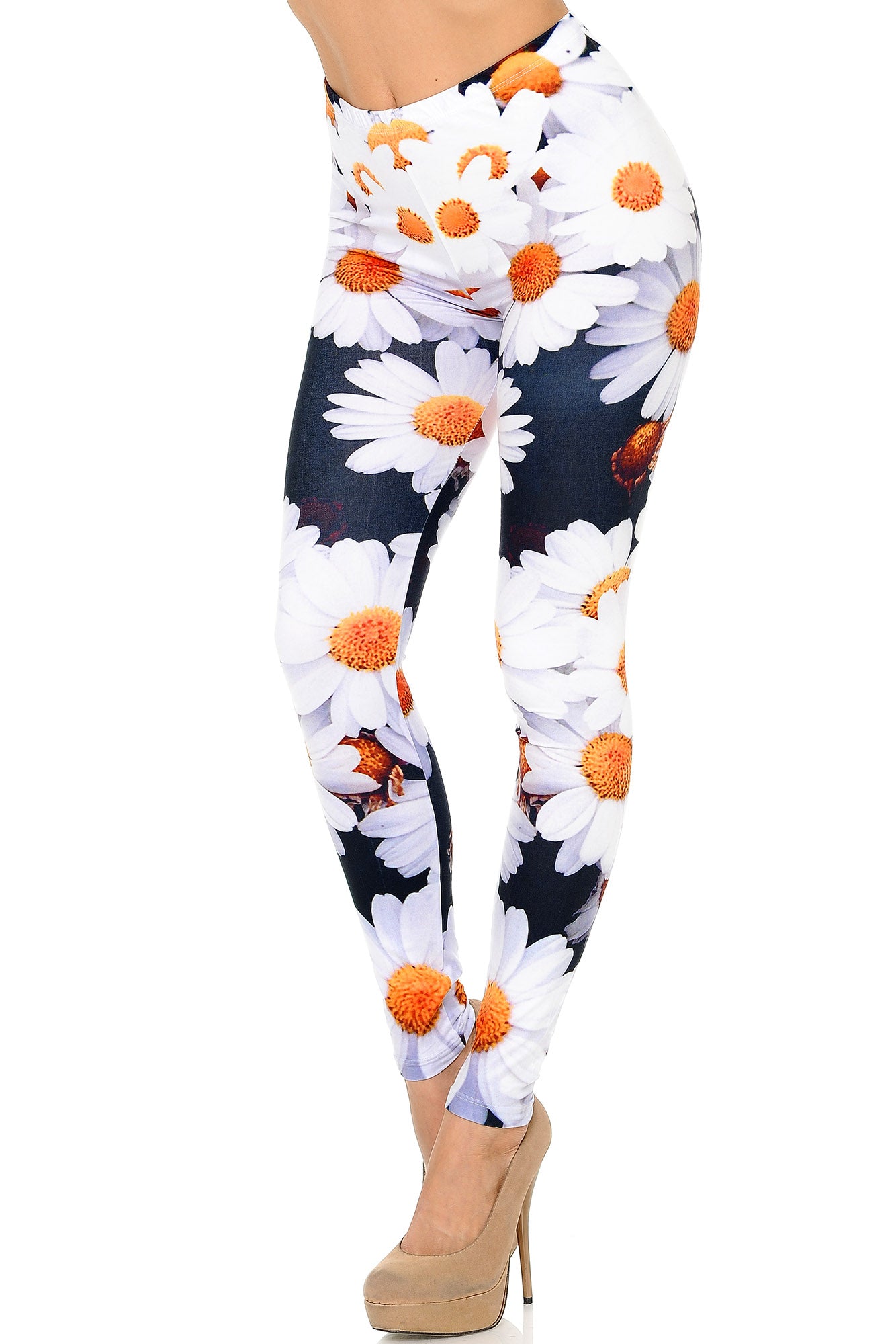 Creamy Soft Daisy Bunch Leggings - USA Fashion