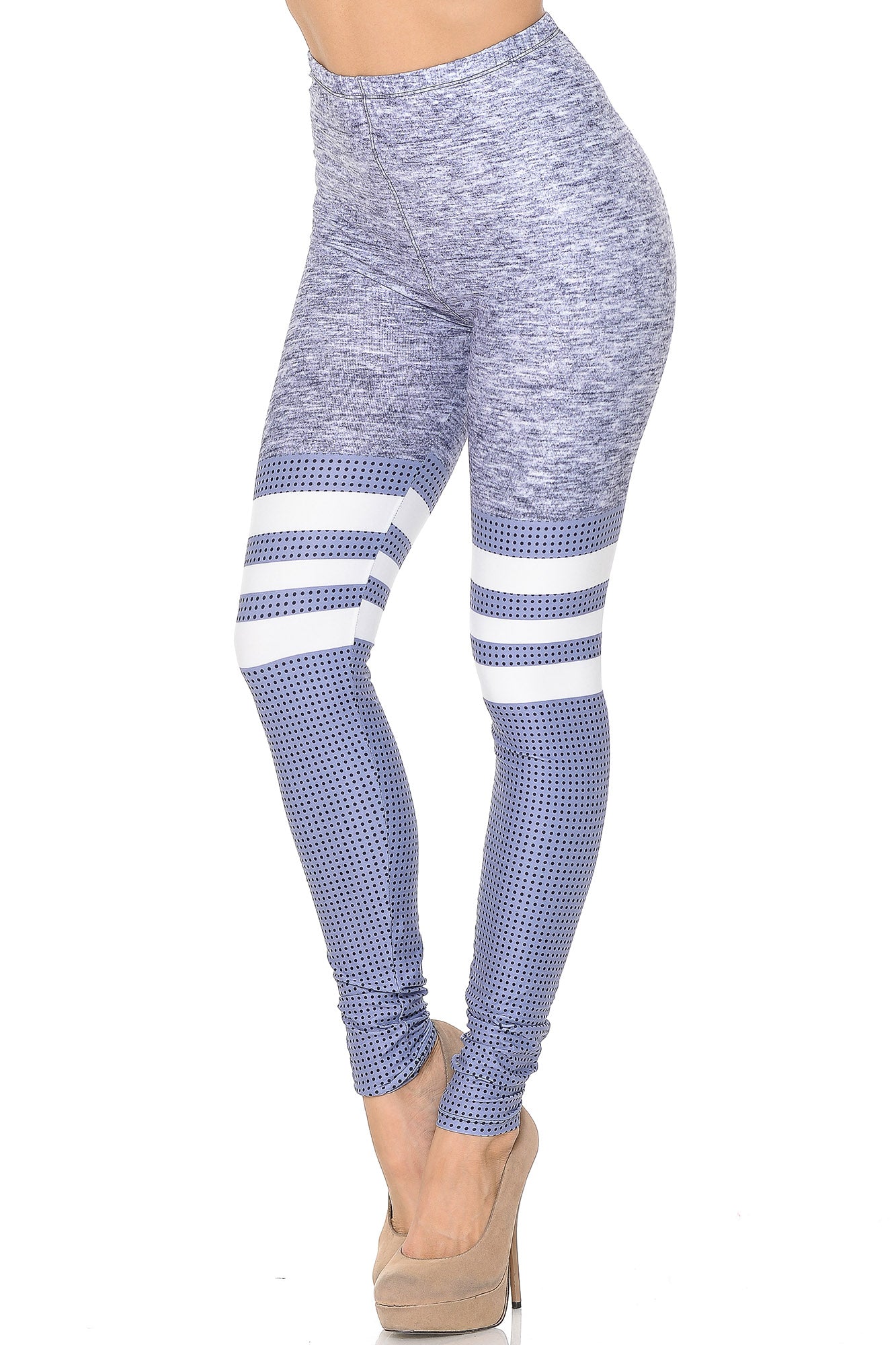 Creamy Soft Split Sport Light Heathered Leggings - USA Fashion
