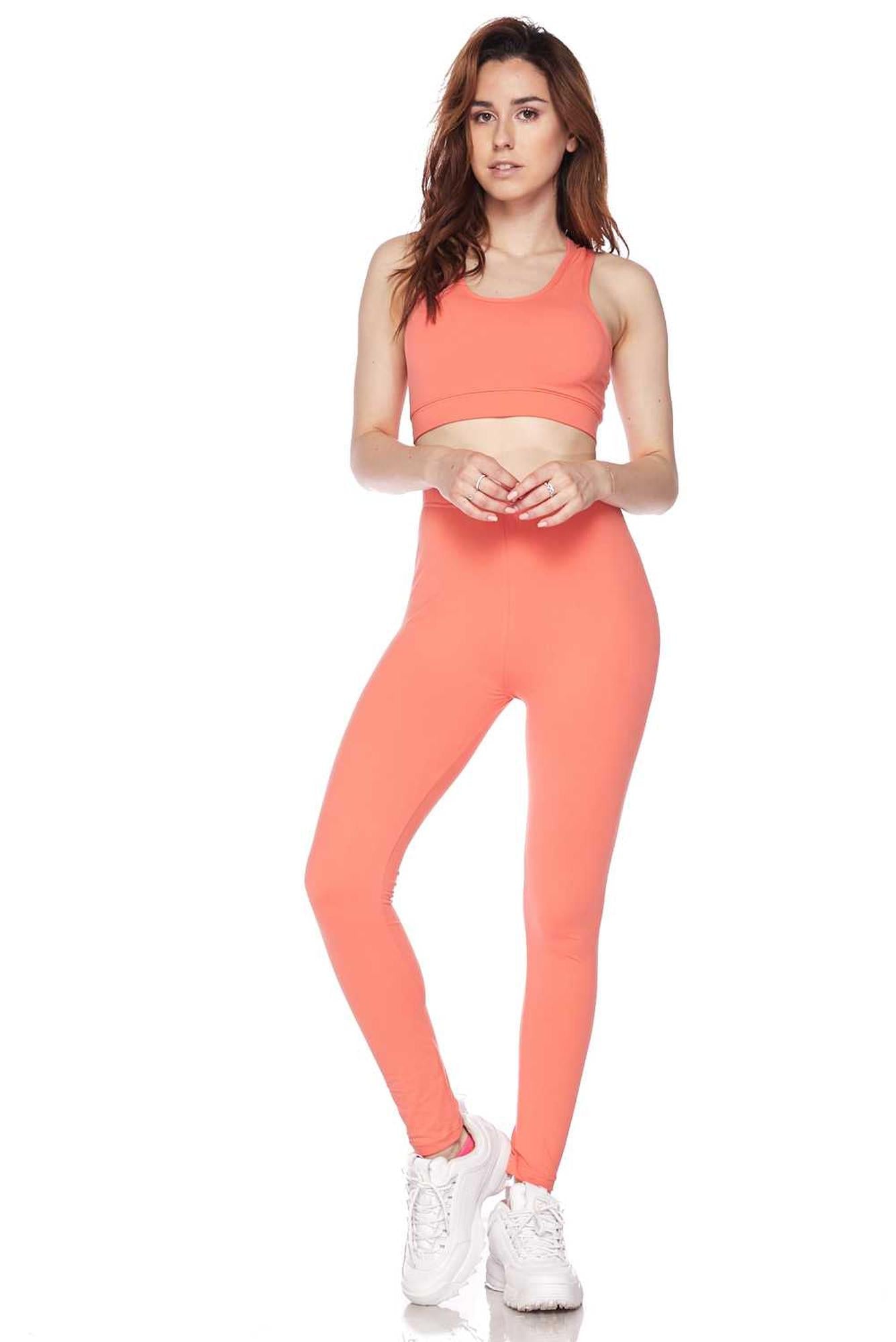 Buttery Soft Essential Solid Leggings and Bra Set