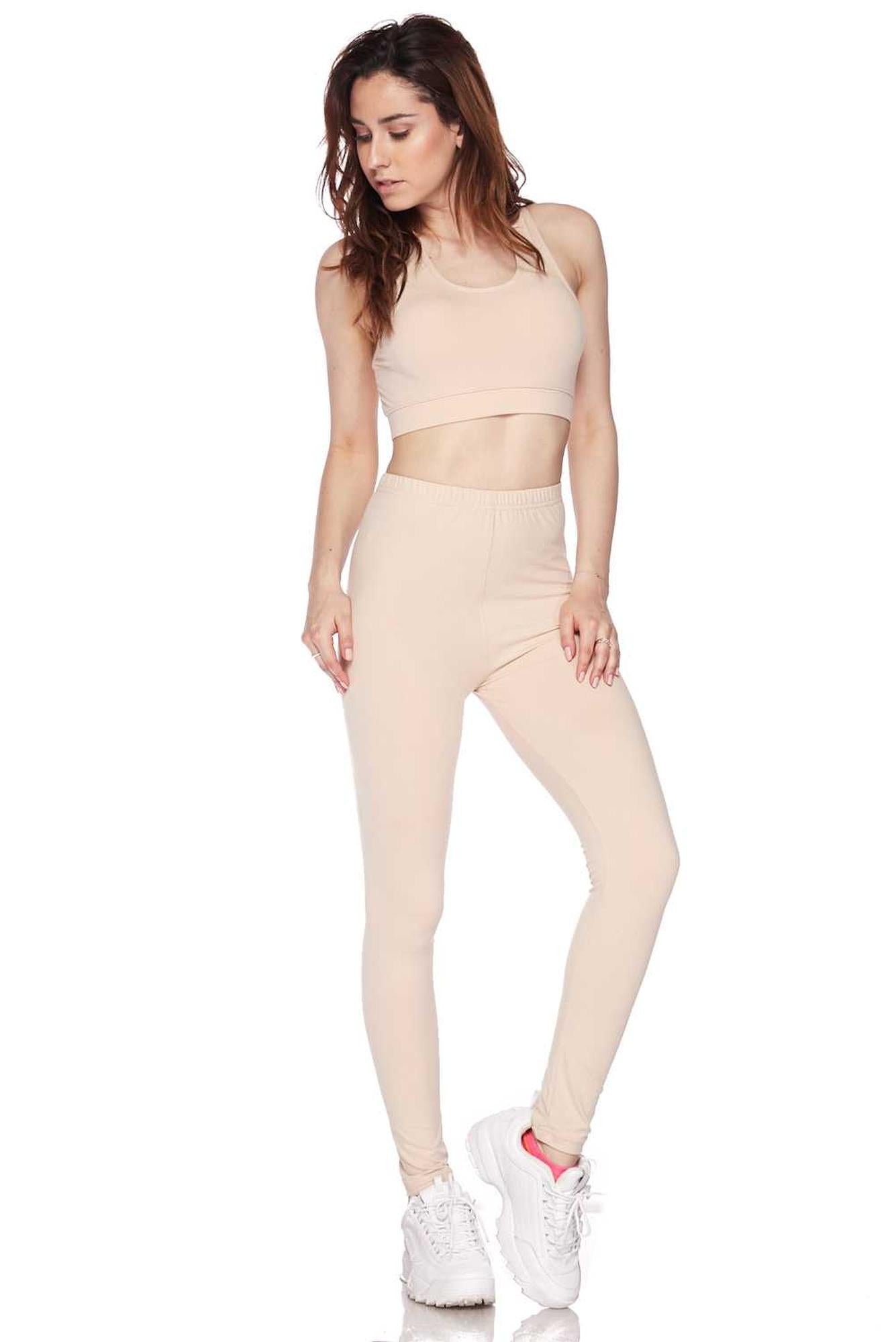Buttery Soft Essential Solid Leggings and Bra Set
