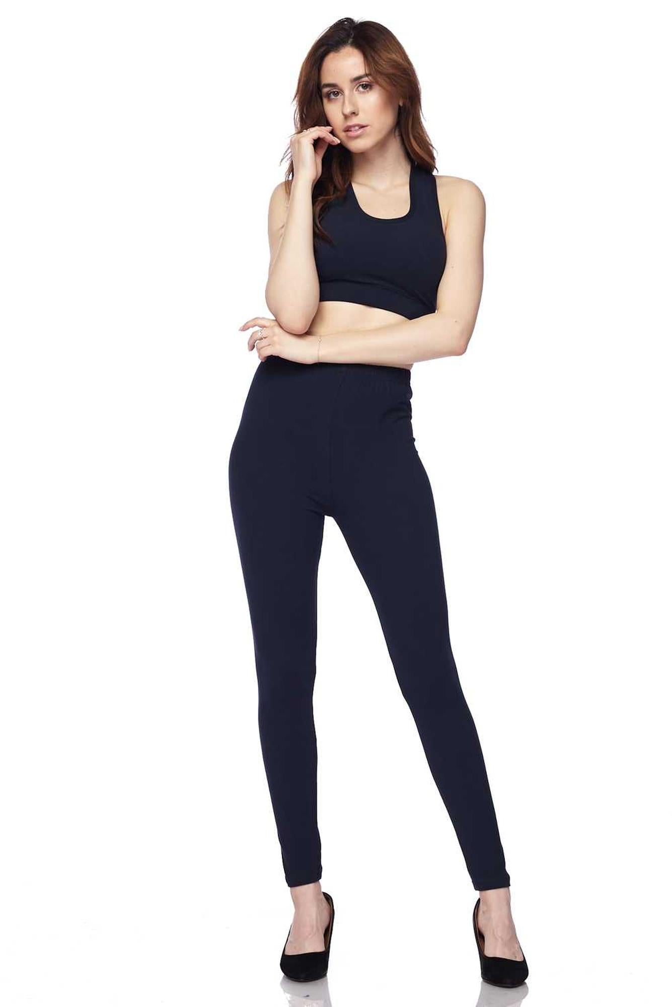 Buttery Soft Essential Solid Leggings and Bra Set
