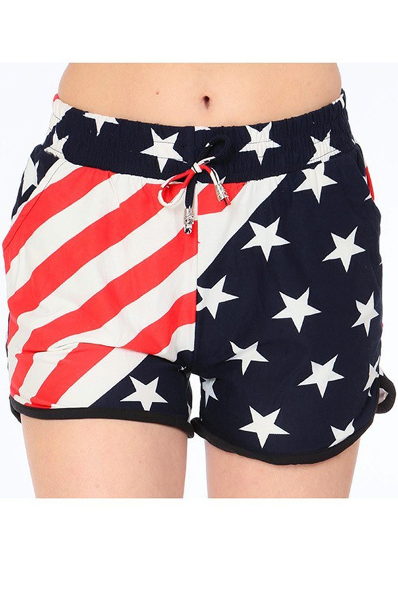 Buttery Soft Swirling USA Flag Dolphin Premium Shorts