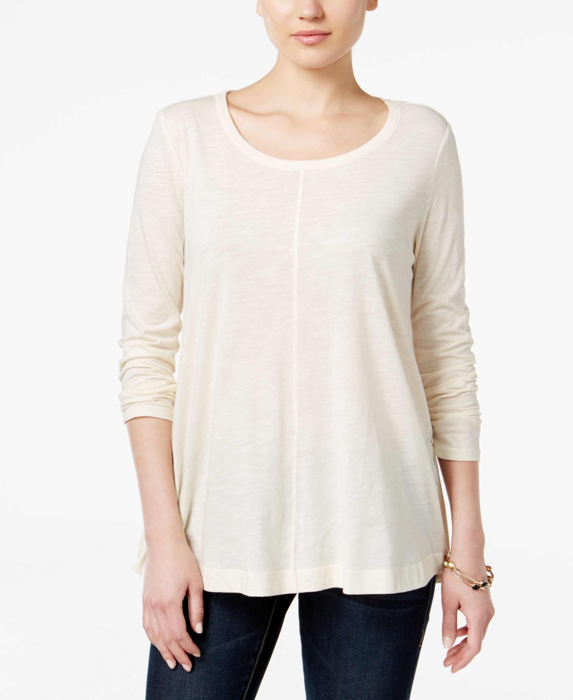 Style & Co Petite Scoop-Neck Premium Top