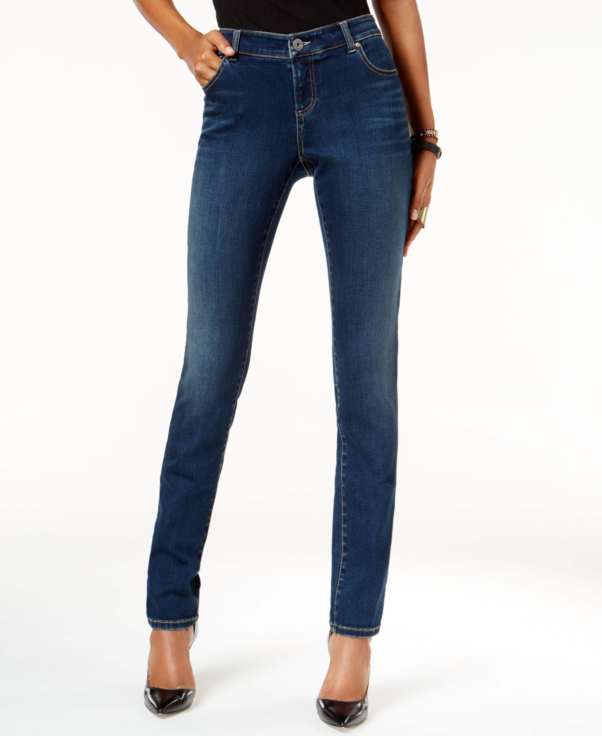 INC International Concepts Curvy Fit Skinny-Fit Premium Jeans