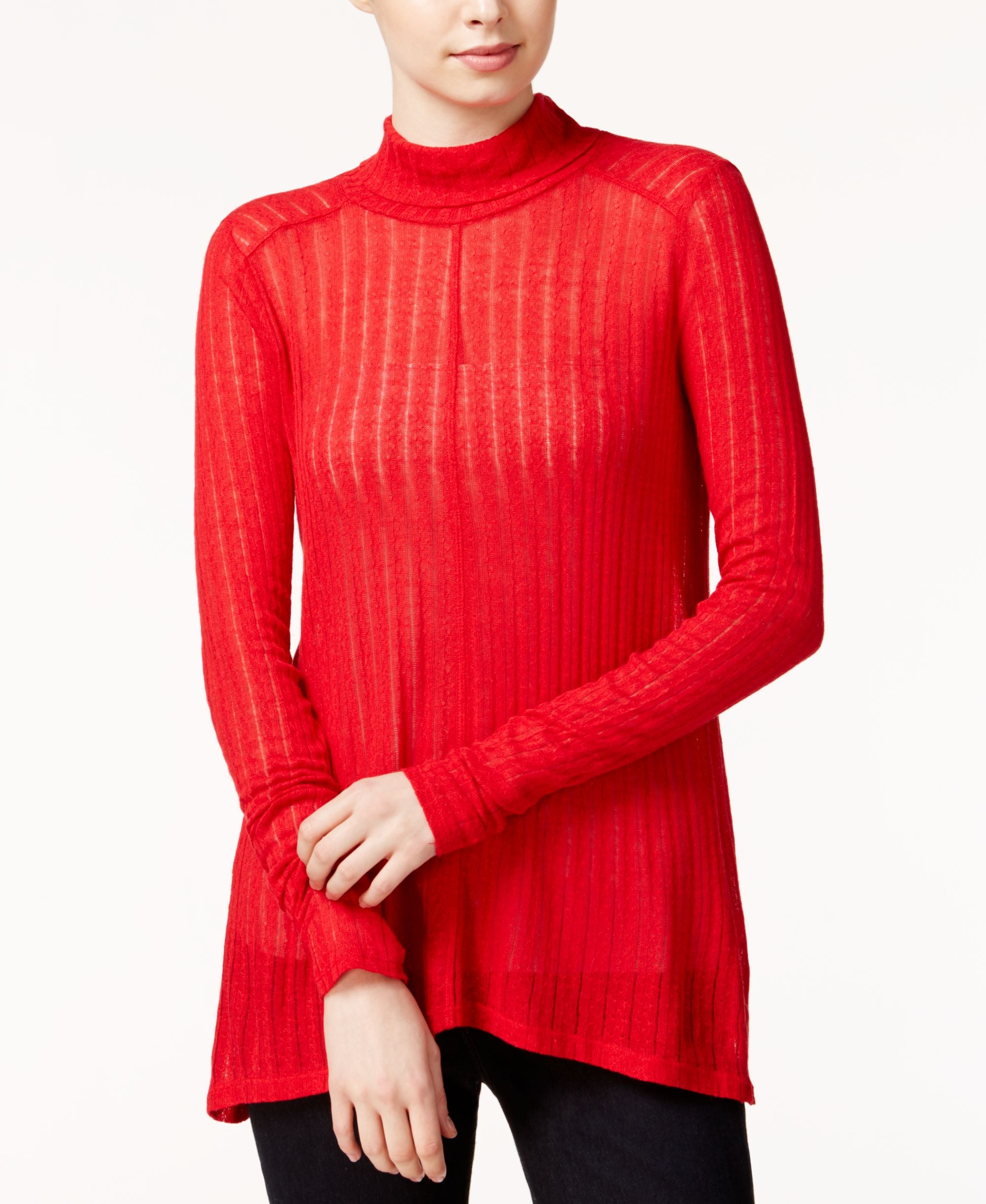 Lucky Brand High Low Turtleneck Premium Top