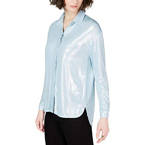 INC Button-Front Shine Modern Shirt
