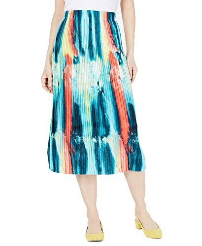 Knife-Pleat Midi Modern Skirt