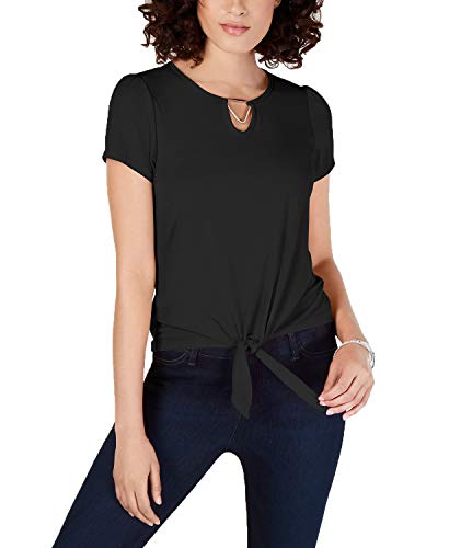 Petite Tie-Front Keyhole Premium Top