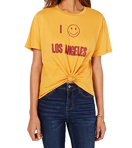 Juniors' Los Angeles Tie-Front Graphic T-Modern Shirt