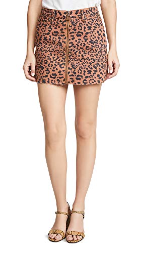Free People Zip It Up Printed Mini Modern Skirt