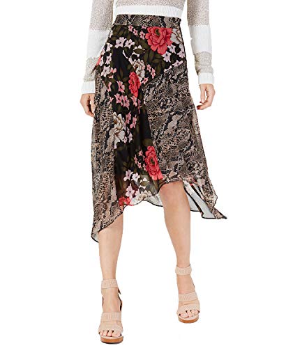 I.N.C. Petite Mixed-Print Floral Midi Modern Skirt