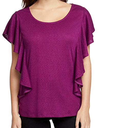 Rachel Rachel Roy Womens T-Modern Shirt  Cascade Ruffle 7236-0018-P