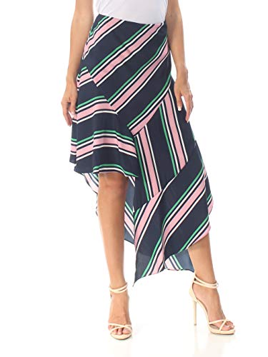 Striped Asymmetrical Modern Skirt