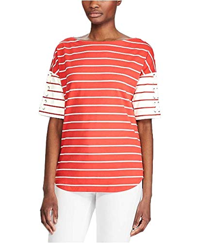 Lauren Ralph Lauren Womens Kalenka Cotton Striped Pullover Premium Top