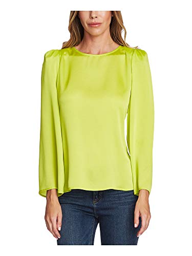 Satin Shoulder Pad Signature Blouse
