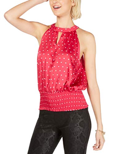 INC Petite Printed Keyhole Halter Premium Top