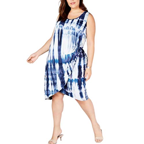 Modern Plus Size Tie-Dyed Dress