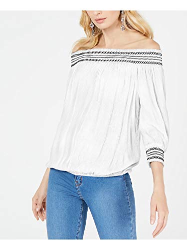 INC Crochet-Trim Off-The-Shoulder Premium Top