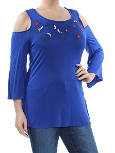 Embroidered Cold-Shoulder Premium Top