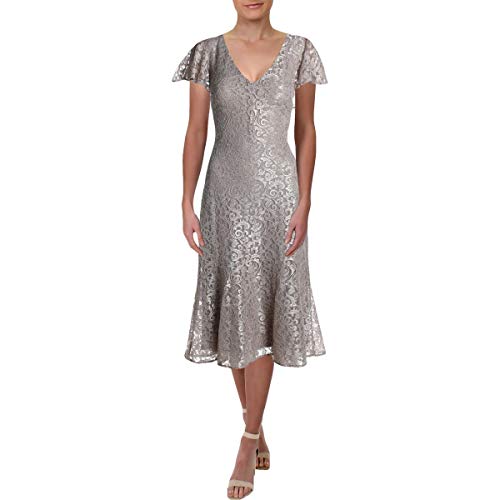 Lauren Ralph Lauren Flutter-Sleeve Lace Cocktail Dress