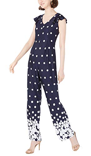 Petite Flutter-Sleeve Jumpsuit