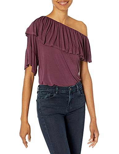 PAIGE womens Pax Premium Top T Modern Shirt, Mauve Wine, X-Small US