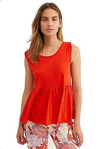 We The Free Womens Anytime Cotton Peplum Tank Premium Top
