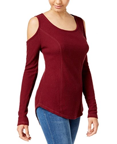 Juniors' Cold-Shoulder Thermal Premium Top