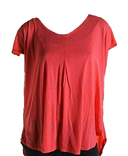 TAHARI Pink Linen-Blend Blend V-Neck Sleeveless Pullover Premium Top