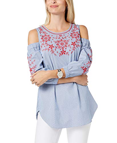 Embroidered Cold-Shoulder Modern Shirt