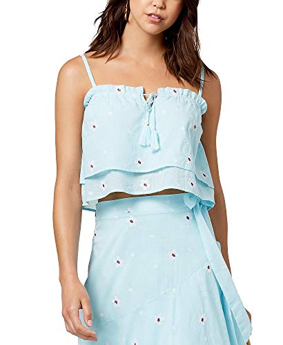 Adjustable Tiered Flounce Cotton Crop Premium Top