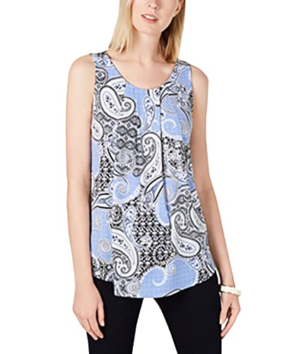 Paisley-Print Sleeveless Premium Top
