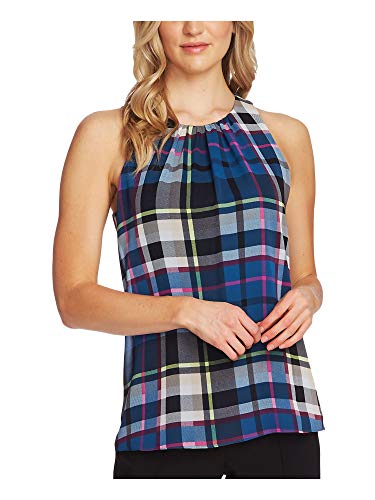 Plaid Sleeveless Signature Blouse