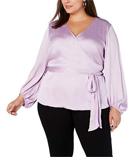 I.N.C. Plus Size Belted Blouson-Sleeve Premium Top