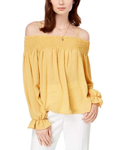 by Ikeddi Juniors' Smocked Cold-Shoulder Premium Top