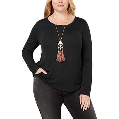 I.N.C. Plus Size Ribbed Shirttail Premium Top