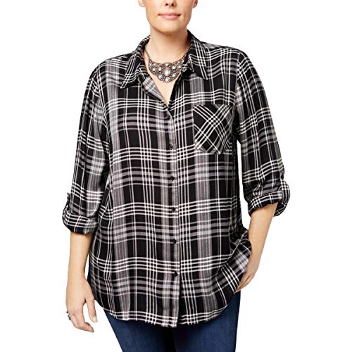 Plus Size Plaid Modern Shirt
