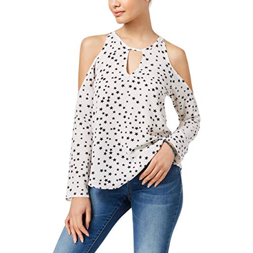 7 Sisters Juniors Printed Cold Shoulder Premium Top