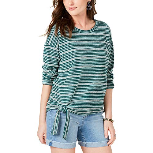 Striped Long-Sleeve Tie Premium Top