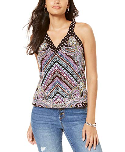 INC Button V-Neck Tank Premium Top