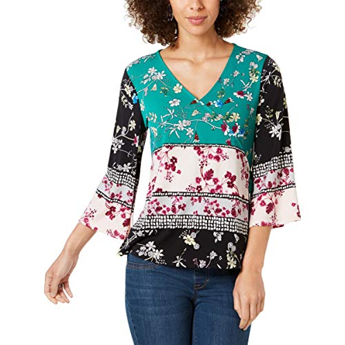 Colorblocked Bell-Sleeve Premium Top