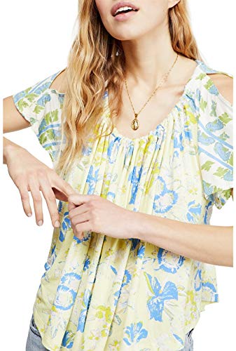 Free People Baja Babe Printed Tie Back Premium Top