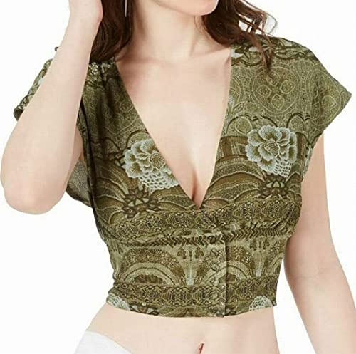 Garcelle Printed Crop Premium Top