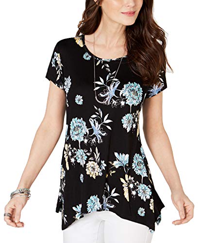 Printed Handkerchief-Hem Premium Top